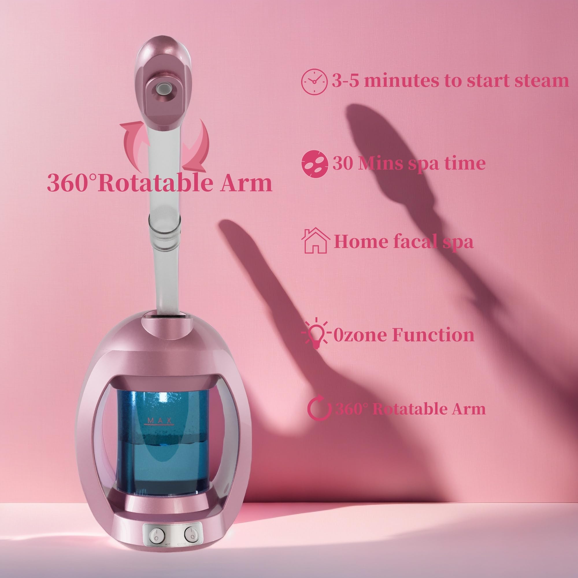 Amazon.com: Facial Steamer, Nano Ionic Face Steamer for Facial
